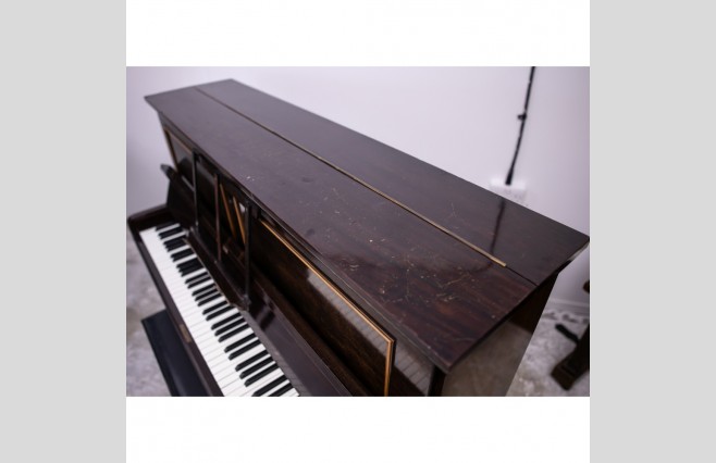 Used Fred Oetzmann and Sons Satin Dark Mahogany Upright Sold As Seen Bargain - Image 9